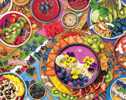 Smoothie Bowls, 1000 Piece Puzzle, by Springbok Puzzles.