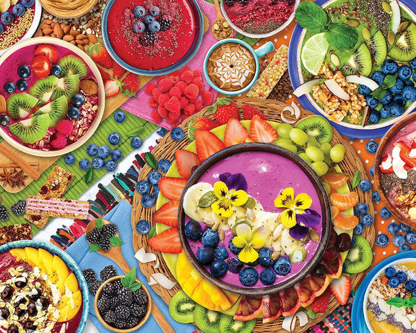 Smoothie Bowls, 1000 Piece Puzzle, by Springbok Puzzles.