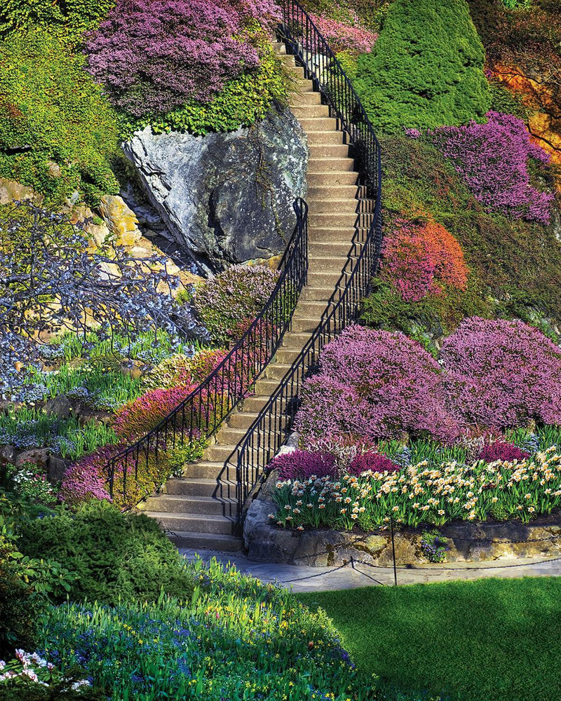 Garden Stairway , 350 Piece Puzzle, by Springbok Puzzles.