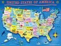 USA Map, 60 Piece Large Format Puzzle, by Springbok Puzzles.