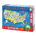 USA Map, 60 Piece Large Format Puzzle, by Springbok Puzzles.